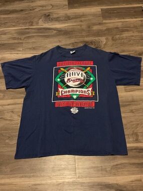 STARTER Navy Atlanta Braves Graphic Short Sleeve Tee